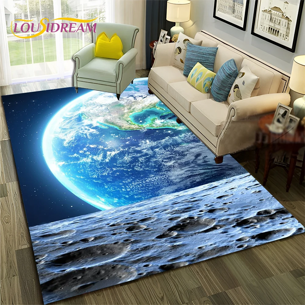 銀河惑星スター3D宇宙空間カーペットラグ、ホームリビングルー - Home Decor Online Free のレビューと価格