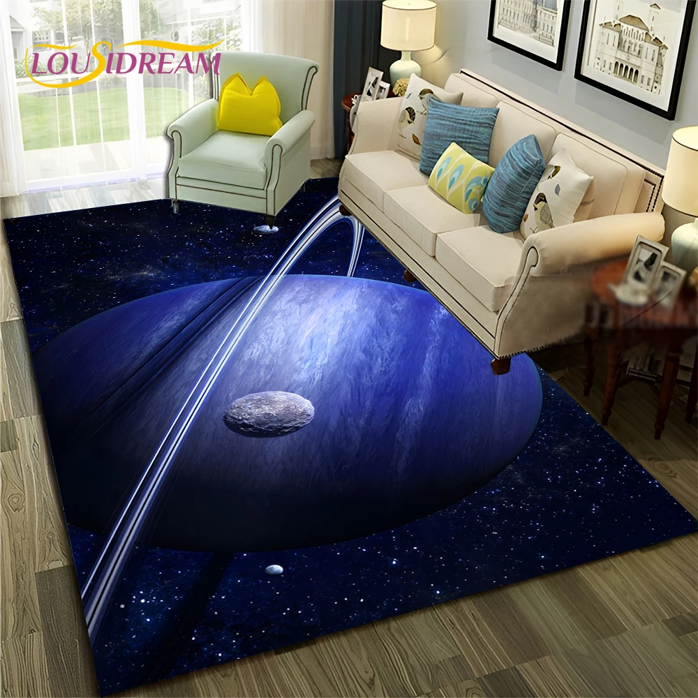 銀河惑星スター3D宇宙空間カーペットラグ、ホームリビングルー - Home Decor Online Free のレビューと価格