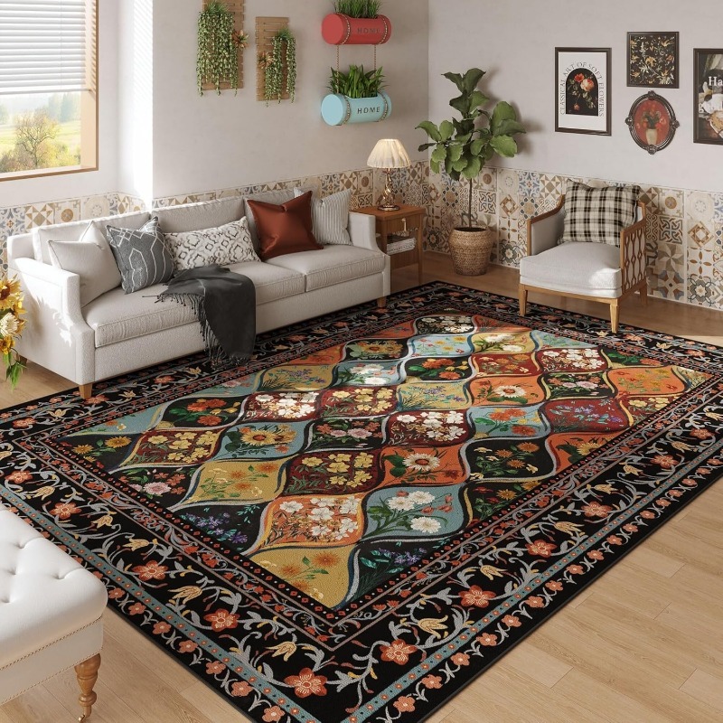 ボヘミアン花柄リビングルームカーペットレストランソファコーヒ - Home Decor Online Free のレビューと価格