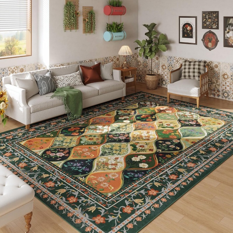 ボヘミアン花柄リビングルームカーペットレストランソファコーヒ - Home Decor Online Free のレビューと価格