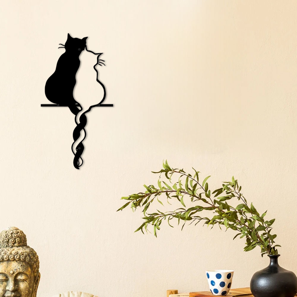 猫の壁のための金属製の家の装飾品,吊り下げられた壁のオーナメ - Home Decor Y2K のレビューと価格