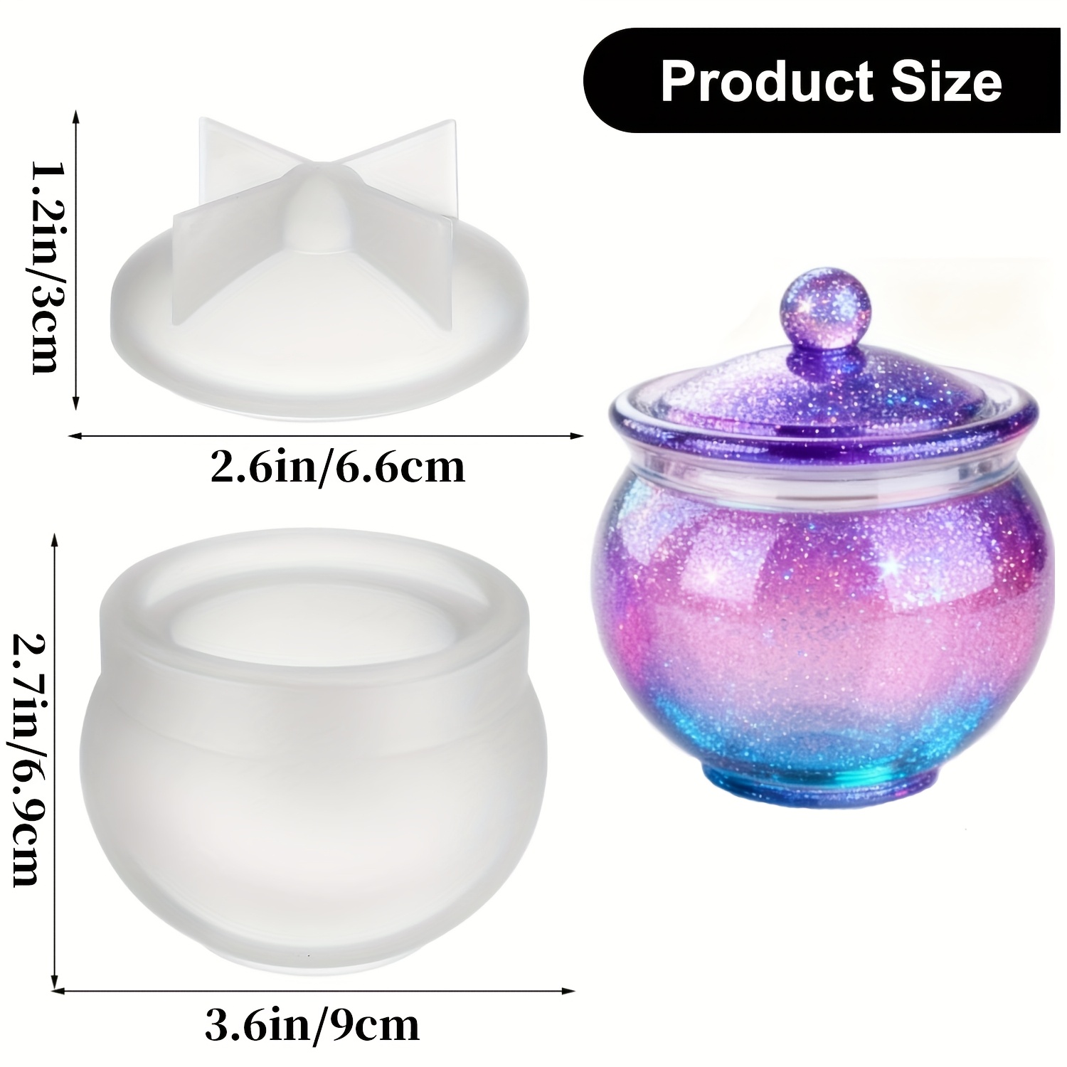 蓋付きの丸い樹脂製缶型1セット、DIYジュエリー収納ボックス - Home Decor Manufacturers のレビューと価格