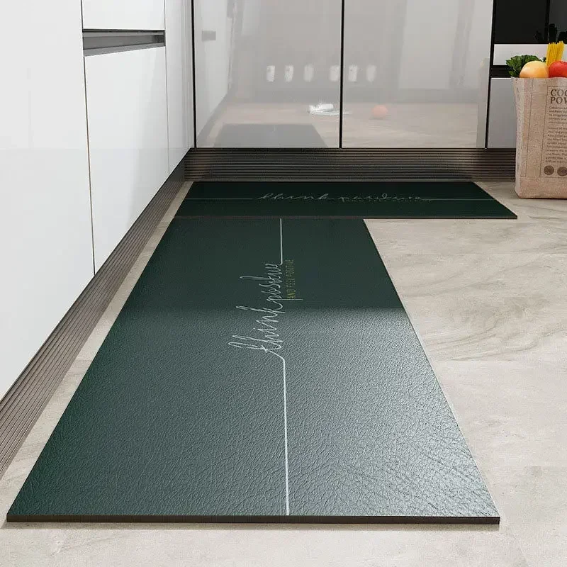 キッチンフロアマット PVCレザー 防水カーペット ホームデ - Home Decor Online Free のレビューと価格