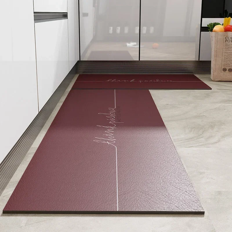 キッチンフロアマット PVCレザー 防水カーペット ホームデ - Home Decor Online Free のレビューと価格
