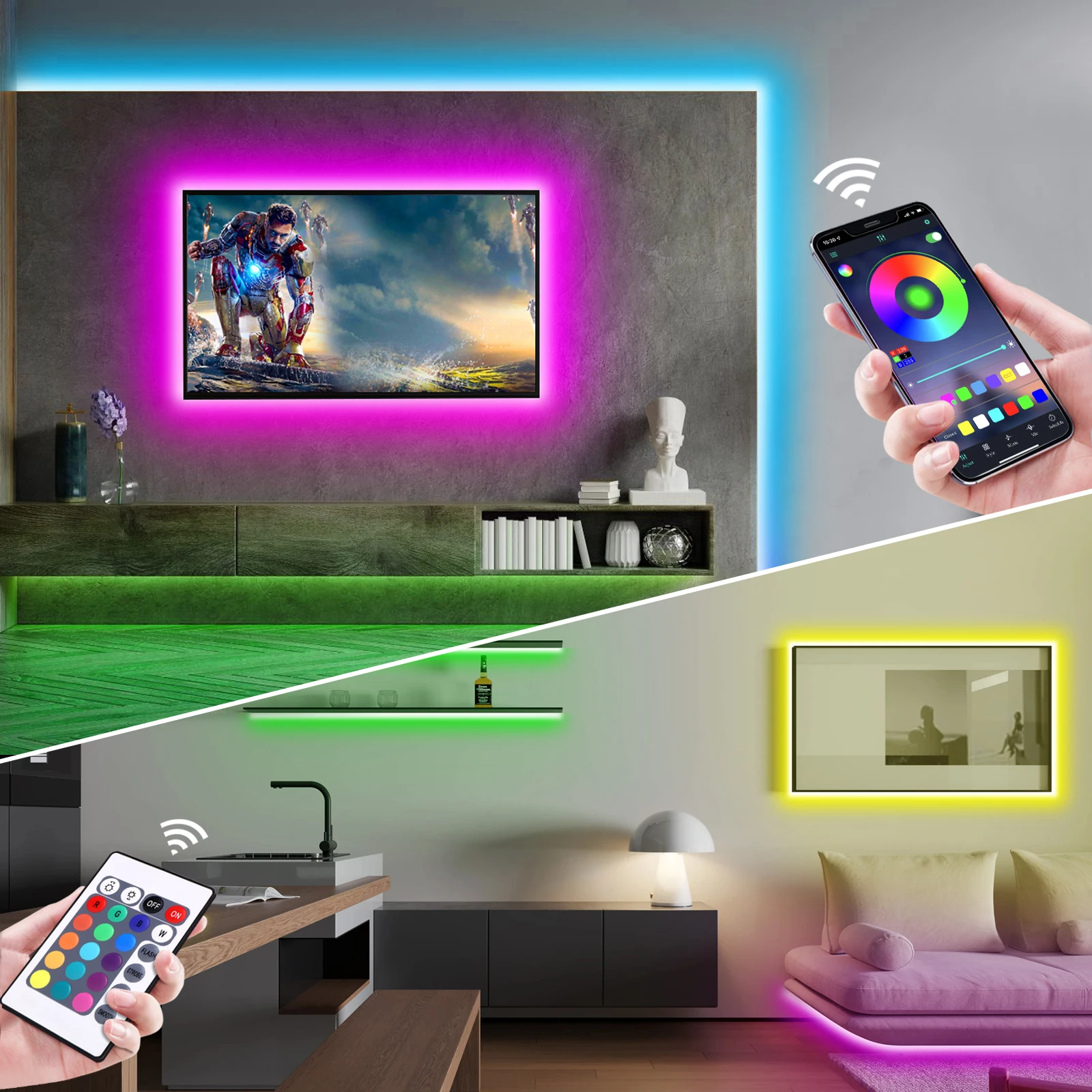 1-5m RGB LEDネオンストリップライト 5V USB - Home Decor Zone のレビューと価格
